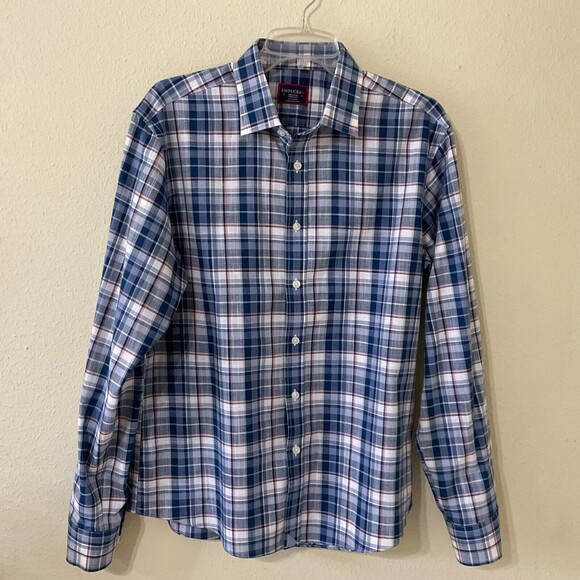 Untuckit Shirt mens M Terrantez Wrinkle Free Button Up Long Sleeve shirt plaid - Picture 1 of 11